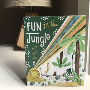 100% Cotton Kids Chef Apron, Mitt, & Hat set